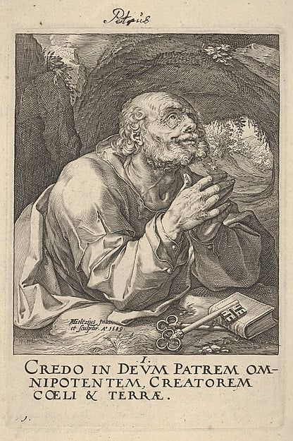 St. Peter from Christ the Apostles and St. Paul with the Cre, Poster Print Wall Art