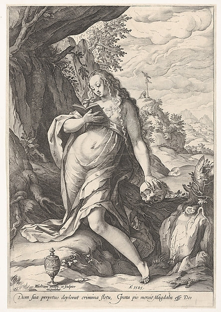 St. Mary Magdalen Penitent 1585-Hendrick Goltzius ,16x12"(A3)Poster