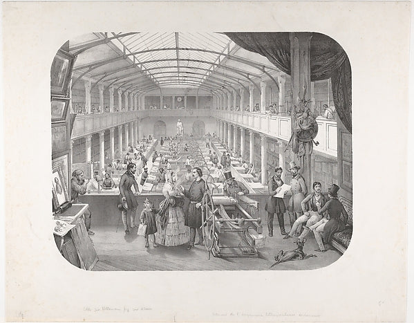 Interior of Lemercier's Lithographic Printing House c1846-Vict, Poster Print