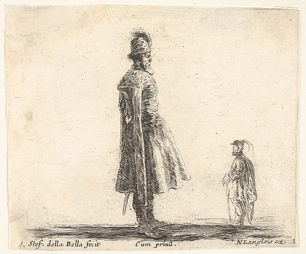 Stefano della Bella :Plate 20: an old Polish nobleman wearin-16x12"(A3) Poster