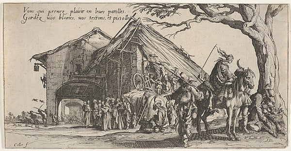 The stopping place of the gypsies - the fortune-tellers from , Poster Print Wall Art