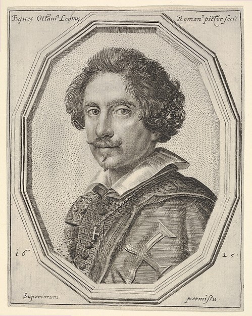 Knight of Malta a bust-length portrait in a twelve-sided fra, Poster Print