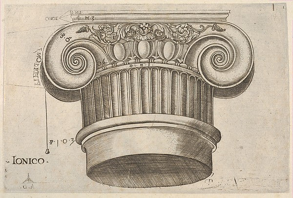 Ionic Capital-Master G.A. ,16x12"(A3)Poster