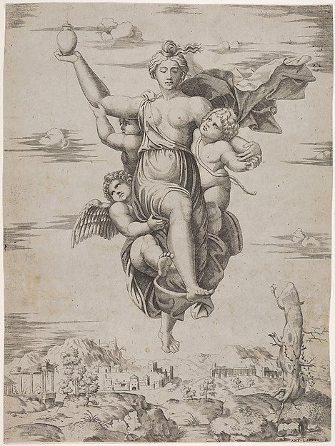 Psyche Carrying Waters of the Styx -Circle of Marcantonio Raim, Poster Print