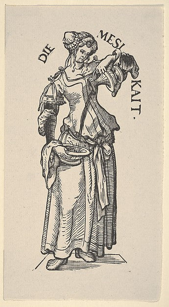 Hans Burgkmair:Temperance from The Seven Virtues in Holzsch-16x12"(A3) Poster