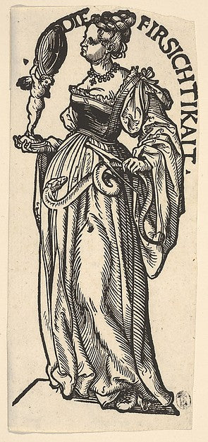 Hans Burgkmair:Prudence from The Seven Virtues -16x12"(A3) Poster