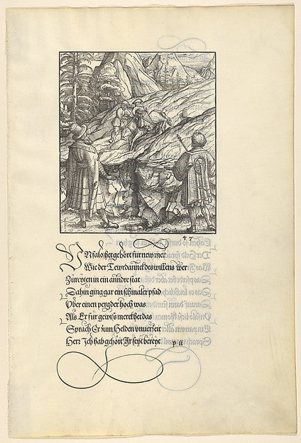 Hans Burgkmair ,Type design by Vincenz Rockner:Theuerdarnk's-16x12"(A3) Poster