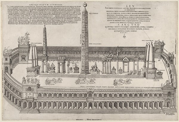 Speculum Romanae Magnificentiae - Circus Maximus 1553-Nicolas B, Poster Print Wall Art