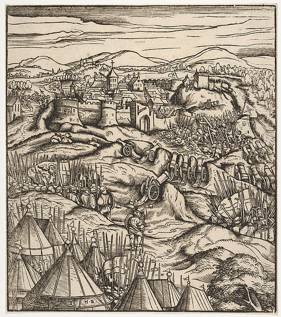 Hans Burgkmair:The Conquest of Gradisca from Der Weisskunig -16x12"(A3) Poster