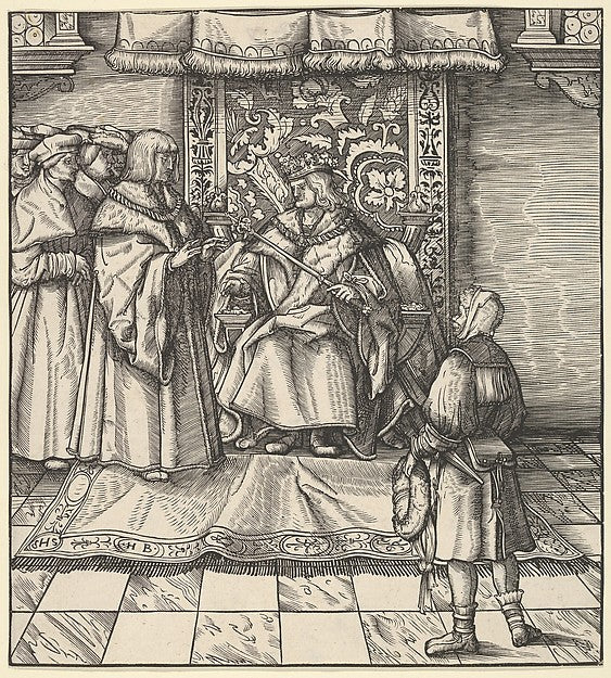 Hans Burgkmair:The Blue King's Council to Attack the White K-16x12"(A3) Poster