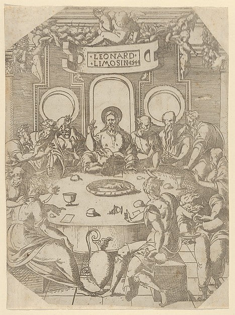 Léonard Limosin - The Last Supper 1544, Poster Print Wall Art