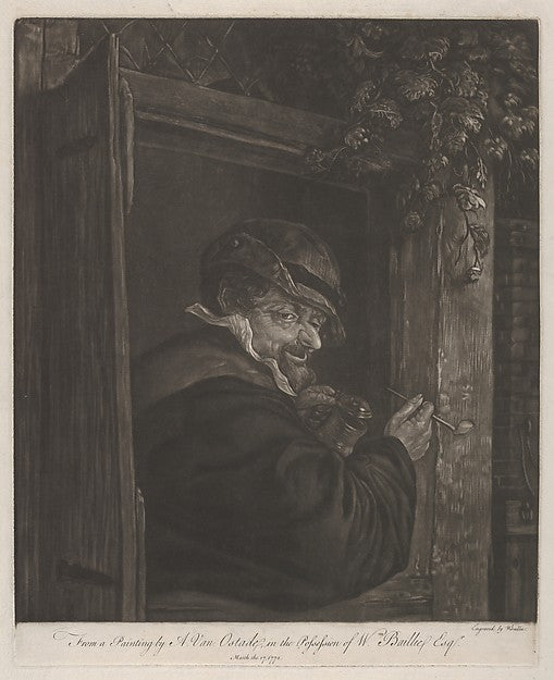 Captain William E. Baillie , After Adriaen van Ostade:Man Sm-16x12"(A3) Poster