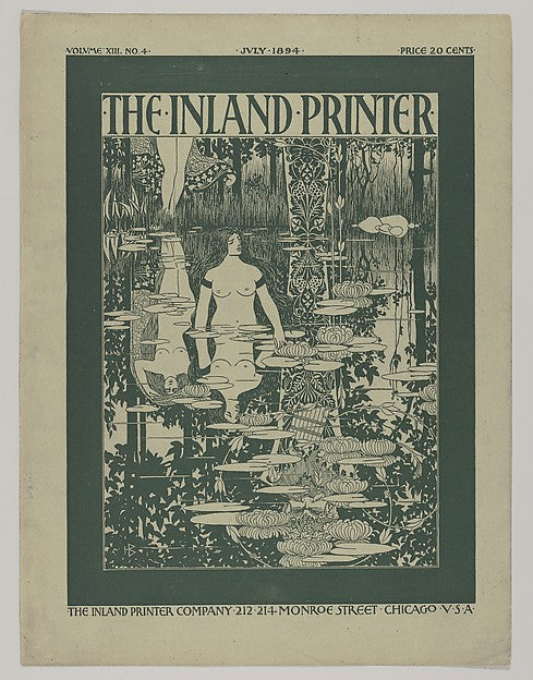 :Cover: The Inland Printer Vol. XIII No. 4 July 1894-16x12"(A3) Poster