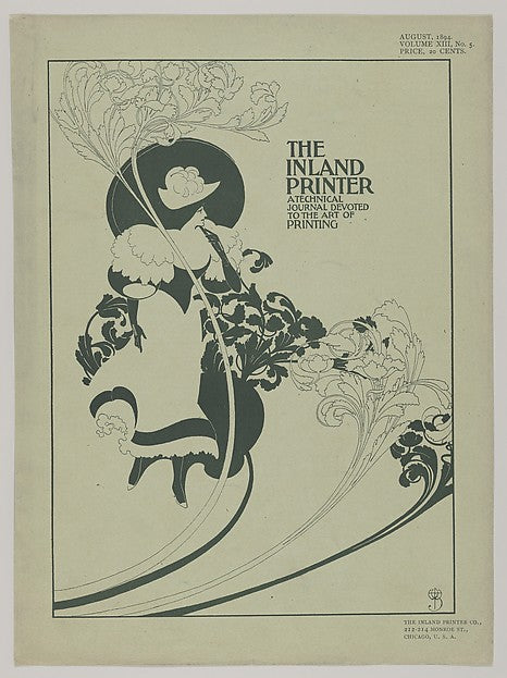 :Cover: The Inland Printer Vol. XIII no 5 August, 1894-16x12"(A3) Poster