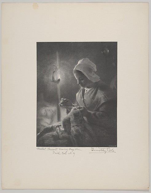 Engraved by Timothy Cole , After Jean-François Millet:Girl S-16x12"(A3) Poster