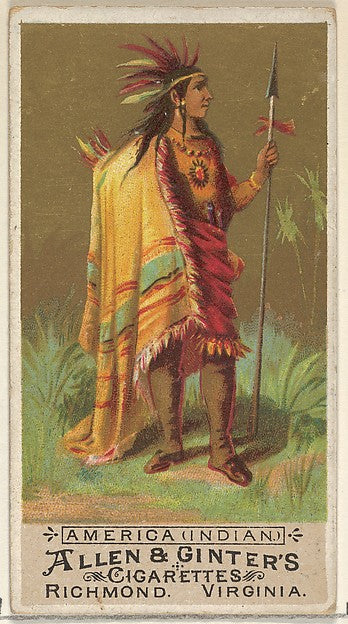 :America from the Natives in Costume series for Allen & Gin-16x12"(A3) Poster
