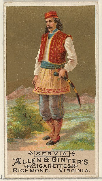 :Serbia from the Natives in Costume series for Allen & Ginte-16x12"(A3) Poster