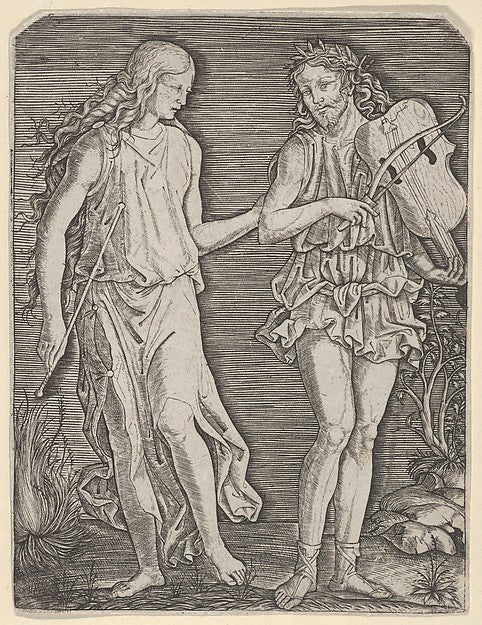Orpheus and Eurydice c1500–1506-Marcantonio Raimondi c1480–be, Poster Print