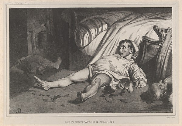Rue Transnonain le 15 Avril 1834 Plate 24 of l'Association, Poster Print Wall Art