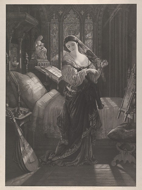 After Daniel Maclise - Madeline after Prayer July 1, 1871, Poster Print Wall Art