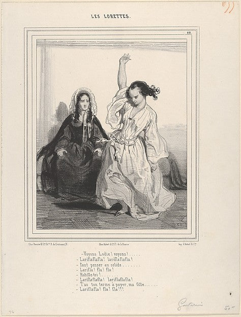 Look Lodie! Look... plate 44 from the suite Les Lorettes pu, Poster Print Wall Art