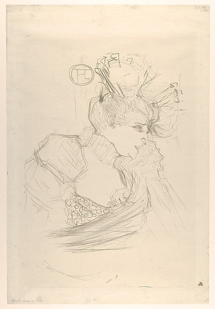 Portrait Bust of Mademoiselle Marcelle Lender 1895-Henri de To,16x12"(A3) Poster