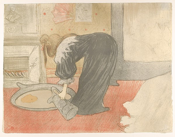 Filling a Tub 1896-Henri de Toulouse-Lautrec,16x12"(A3) Poster