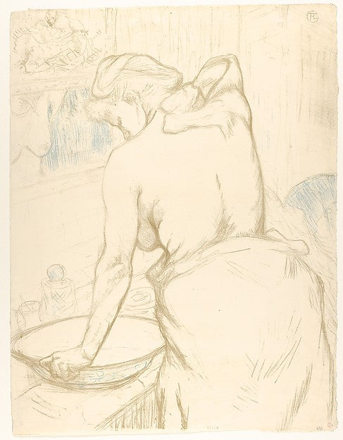 Washing 1896-Henri de Toulouse-Lautrec,16x12