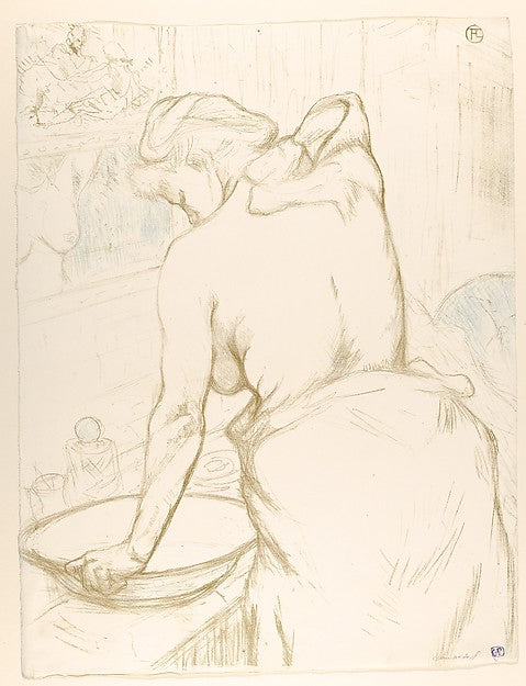 Washing from the series Elles 1896-Henri de Toulouse-Lautrec,16x12"(A3) Poster