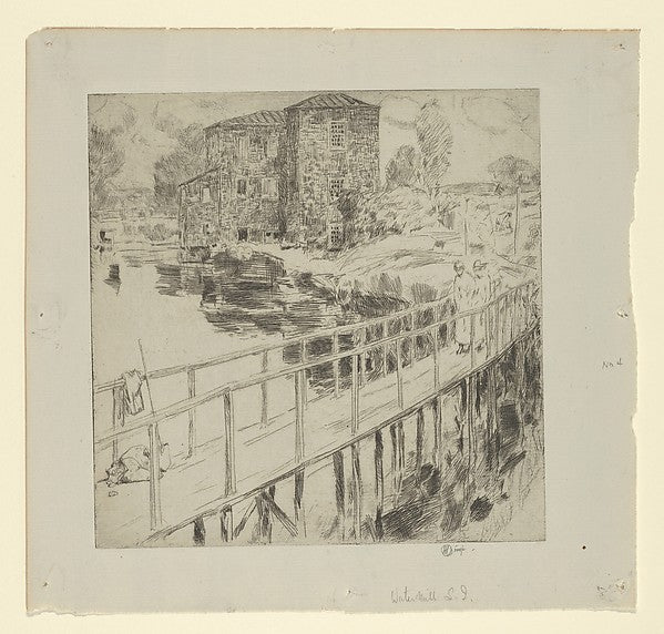 Water Mill Long Island 1917-Childe Hassam, Poster Print Wall Art