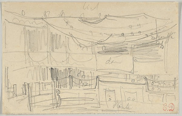 Sketch of an Arena 1832-Eugène Delacroix, Poster Print Wall Art