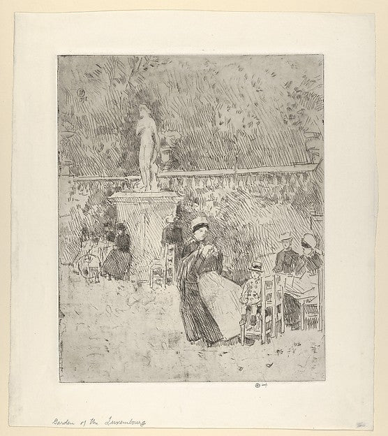 Garden of the Luxembourg 1898–1915-Childe Hassam, Poster Print Wall Art