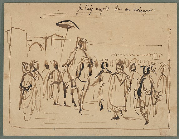 Study for "The Sultan of Morocco and His Entourage" 1832–33-Eu, Poster Print