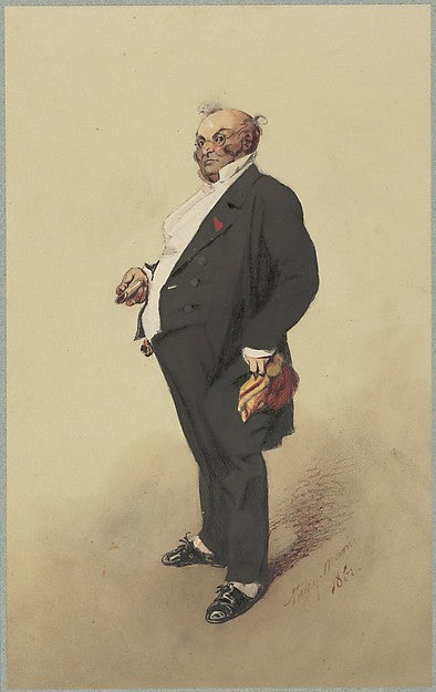 Henry-Bonaventure Monnier:Self-Portrait as Monsieur Prudhomm-16x12"(A3) Poster
