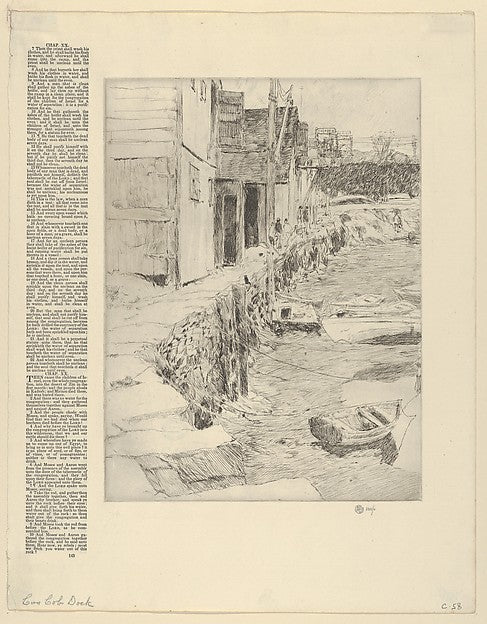 Cos Cob Dock 1915-Childe Hassam, Poster Print Wall Art