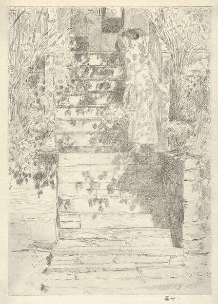 The Steps 1915-Childe Hassam,16x12"(A3) Poster