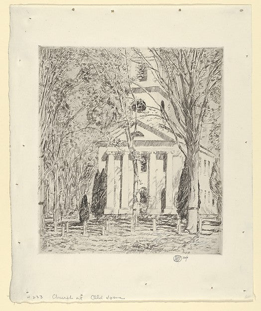 The Church at Old Lyme 1924-Childe Hassam, Poster Print Wall Art