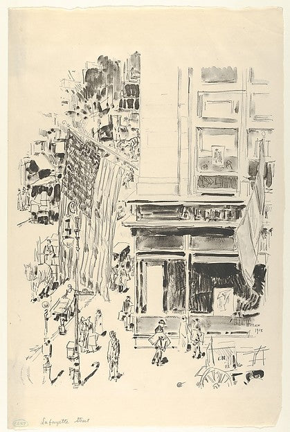 Lafayette Street 1918-Childe Hassam, Poster Print Wall Art