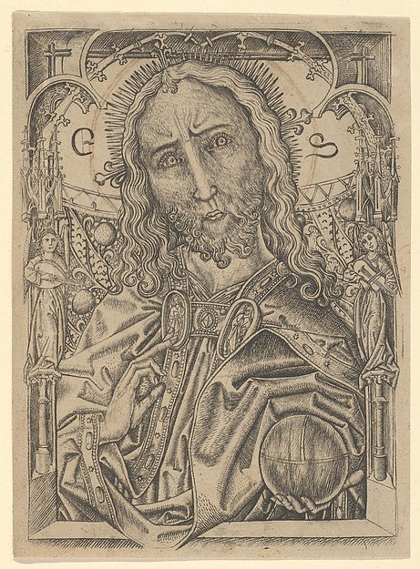 The Savior mid-15th cent-Master ES, Poster Print Wall Art