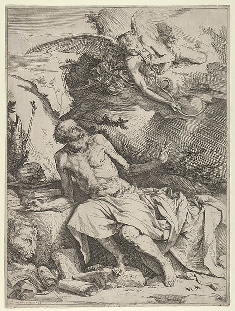 Saint Jerome Hearing the Trumpet of the Last Judgment c1621-Ju, Poster Print