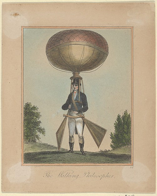Unknown - The Walking Philosopher c1800, Poster Print Wall Art