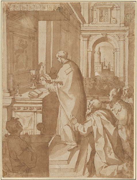 Giorgio Picchi, the Younger - A Priest Celebrating Mass c1600–, Poster Print Wall Art