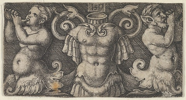 Sebald Beham:Horizontal Panel with Armour at Center Flanked -16x12"(A3) Poster