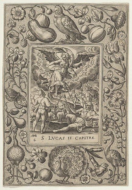 Abraham de Bruyn ):The Annunciation to the Shepherds 1580–16-16x12"(A3) Poster