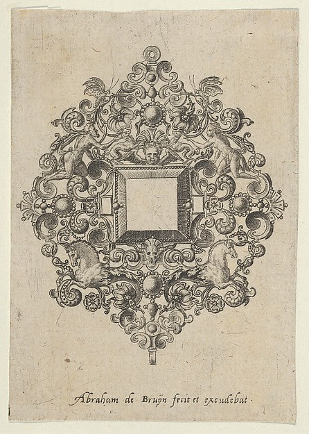 attributed to Abraham de Bruyn ):Vertical Panel with Design -16x12"(A3) Poster
