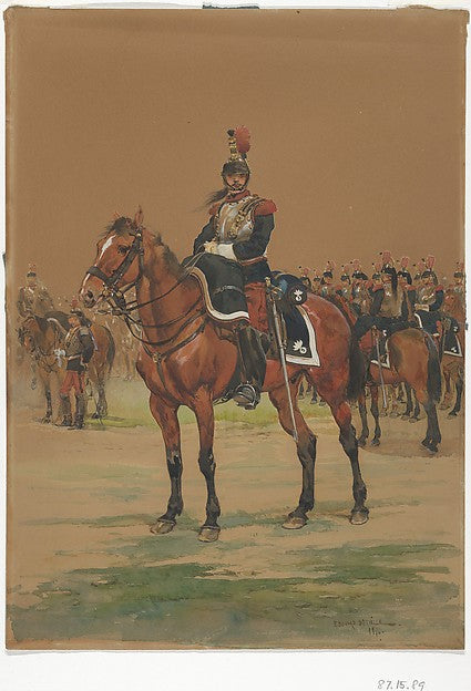 French Cuirassier 1872, Poster Print Wall Art