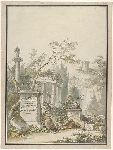 Design for a Frontispiece 1782-Claude Louis Châtelet, Poster Print Wall Art