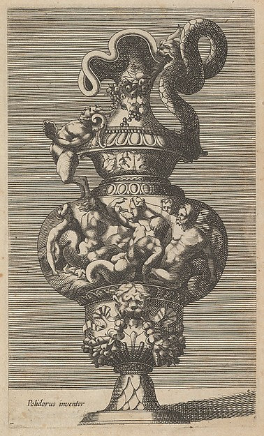 Originally by René Boyvin:Vase with a Group of Mermaids Merm-16x12"(A3) Poster
