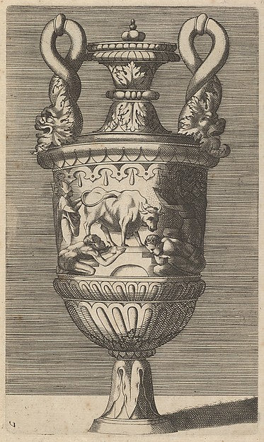 Originally by René Boyvin:Vase with the Veneration of a Bull-16x12"(A3) Poster