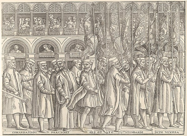 Procession of the Doge in Venice 1556–61-, Poster Print Wall Art